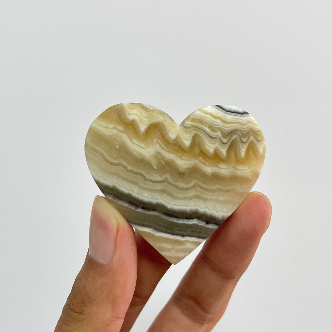Natural Crystal Mexican Calcite Heart