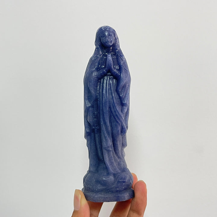Unique,Natural Crystal Carving Blue Aventurine Virgin