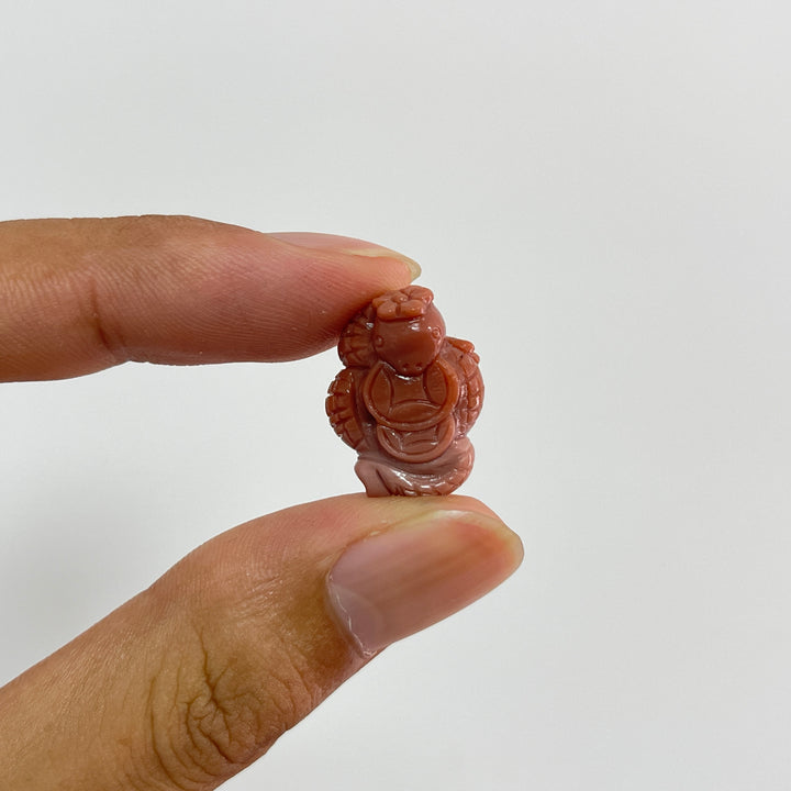 Natural Crystal Alashan Agate Coin Snake