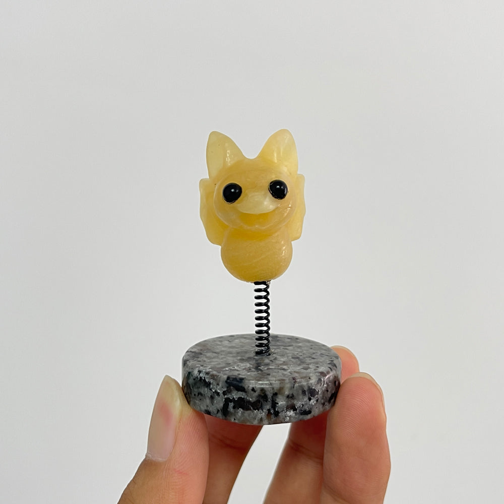 A Slightly Imperfect Natural Crystal Cute Wobble Spring Bat