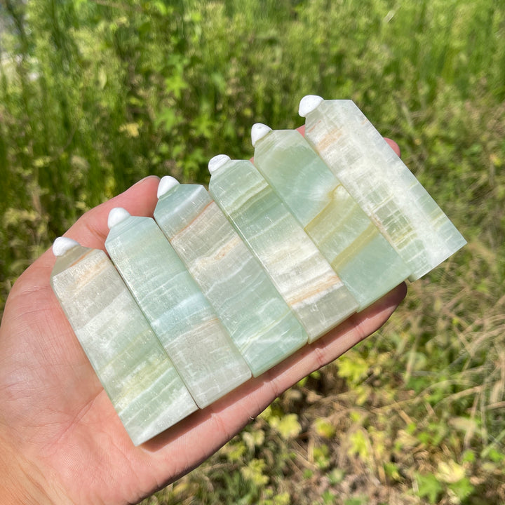 Natural Crystal Caribbean Blue Calcite Point