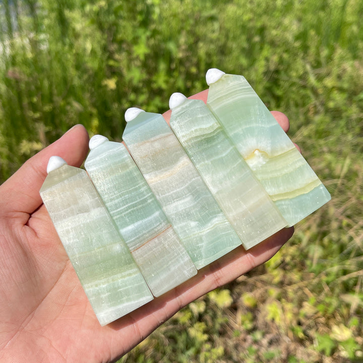 Natural Crystal Caribbean Blue Calcite Point