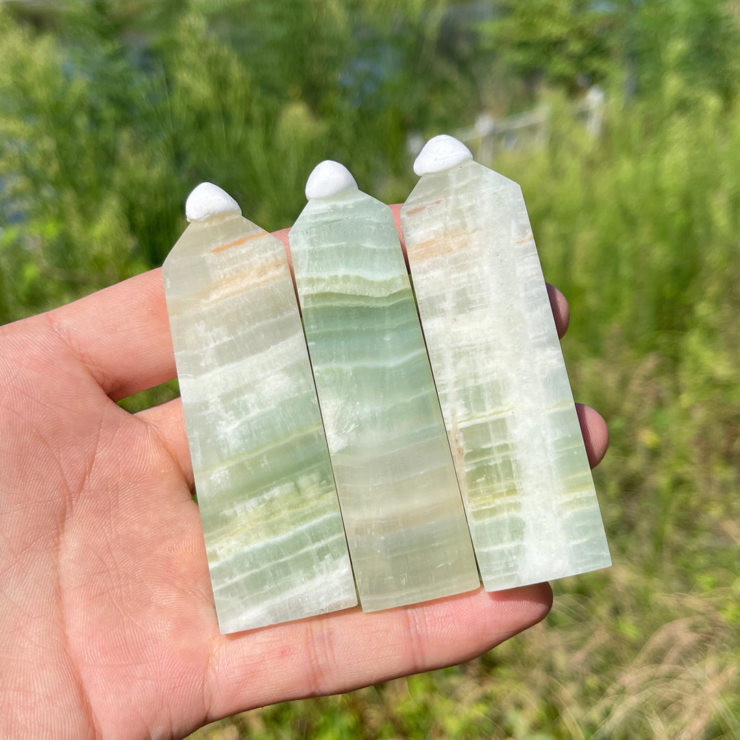 Natural Crystal Caribbean Blue Calcite Point