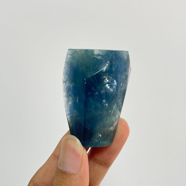 Natural Crystal Exquisite Blue Fluorite Freeform