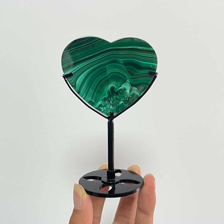 Unique,Natural Crystal Malachite Heart