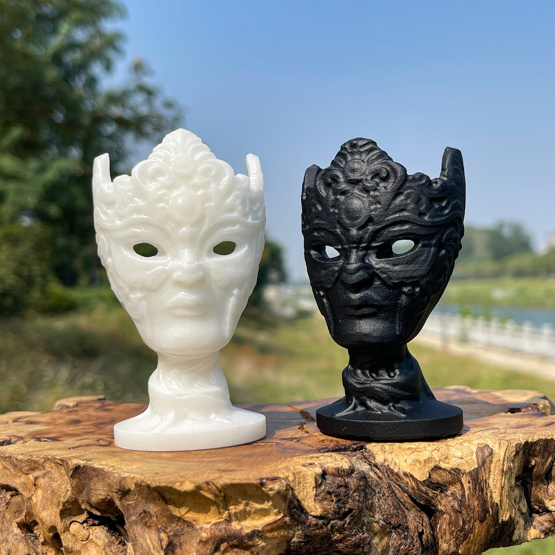 Natural Crystal Carving Pattern Mask