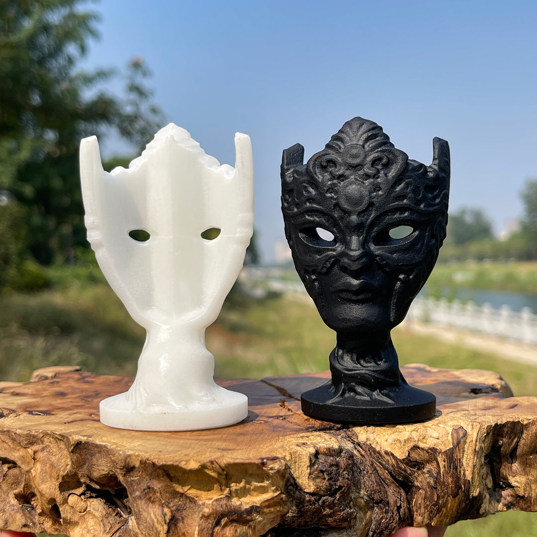 Natural Crystal Carving Pattern Mask