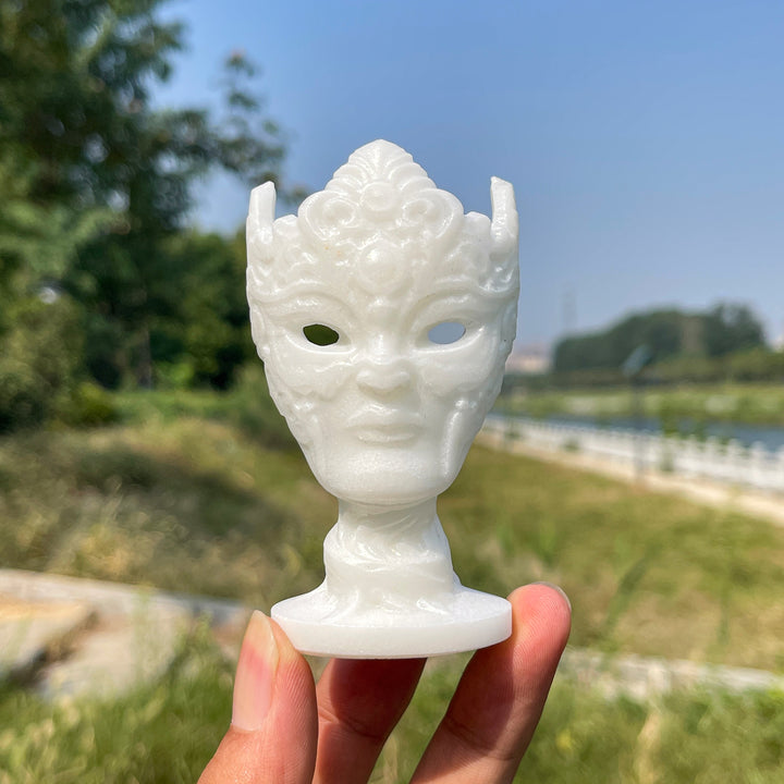 Natural Crystal Carving Pattern Mask