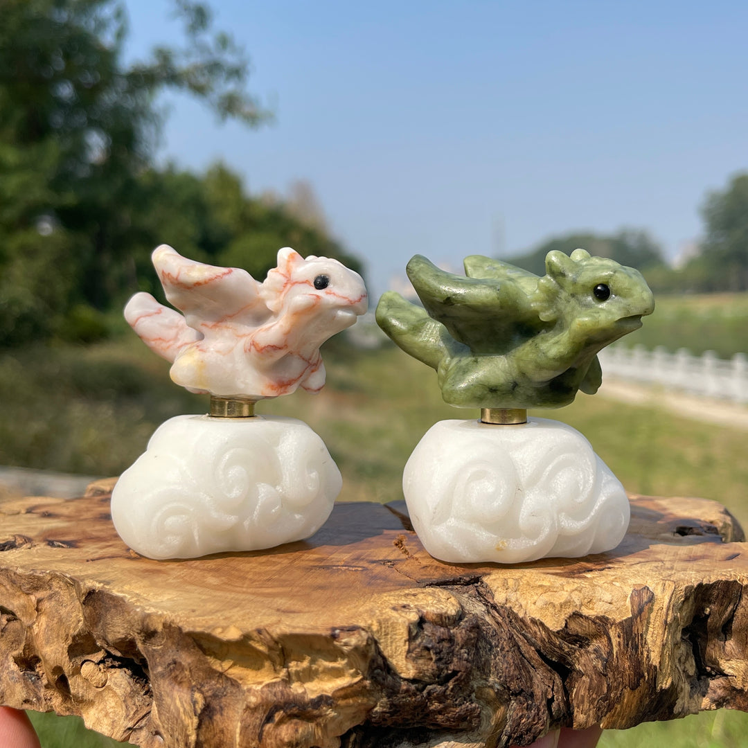 Natural Crystal Rotatable Baby Dragon