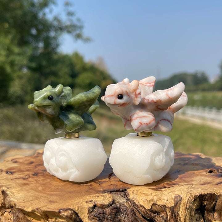 Natural Crystal Rotatable Baby Dragon