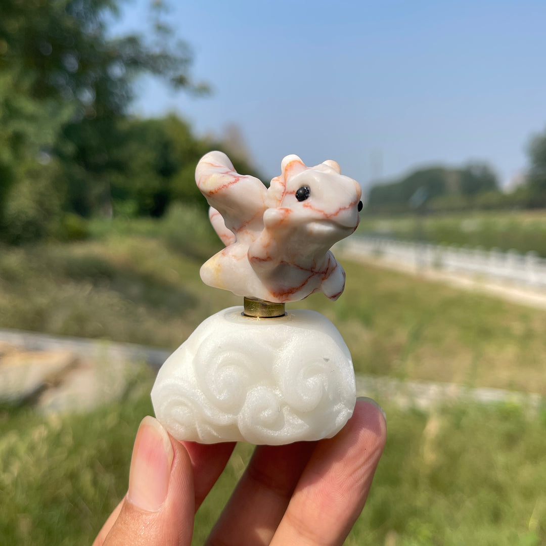 Natural Crystal Rotatable Baby Dragon