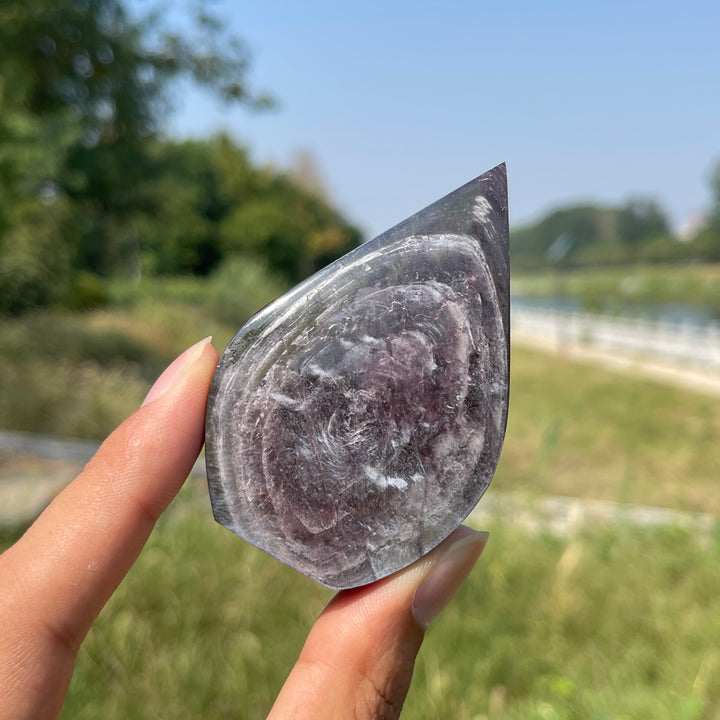Natural Crystal Exquisite Lepidolite Teardrop