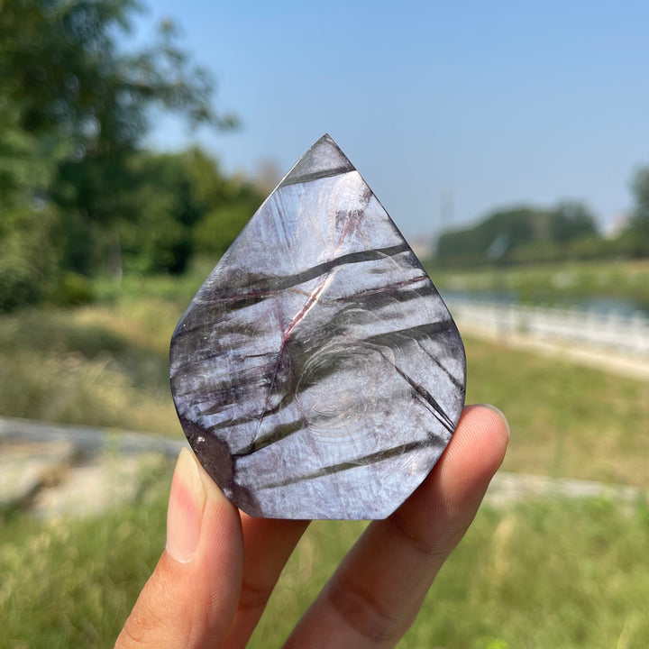 Natural Crystal Exquisite Lepidolite Teardrop