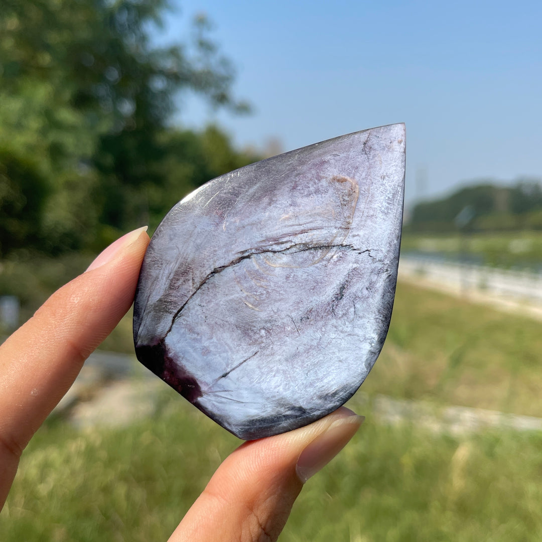 Natural Crystal Exquisite Lepidolite Teardrop