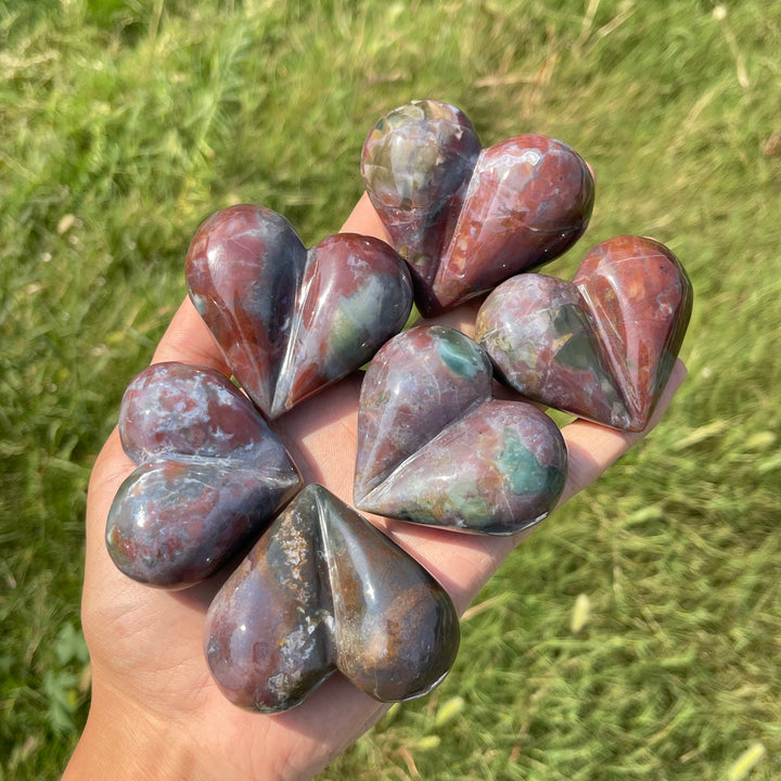 Natural Crystal Ocean Jasper Heart