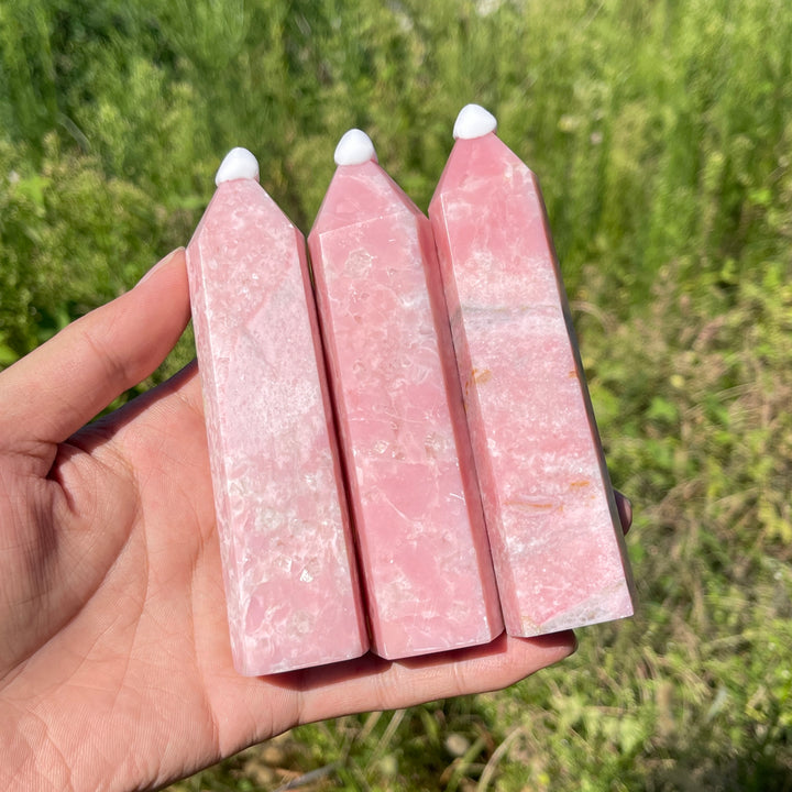 Unique,Natural Delicate Pink Opal Crystal Point