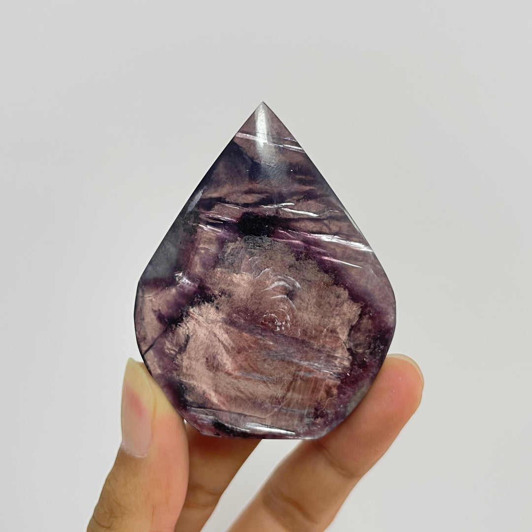 Natural Crystal Exquisite Lepidolite Teardrop
