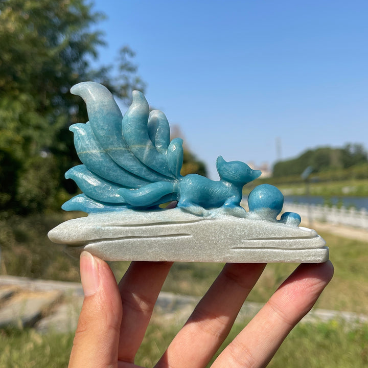Unique,A Slightly Imperfect Natural Crystal Trolleite Nine-Tailed Fox