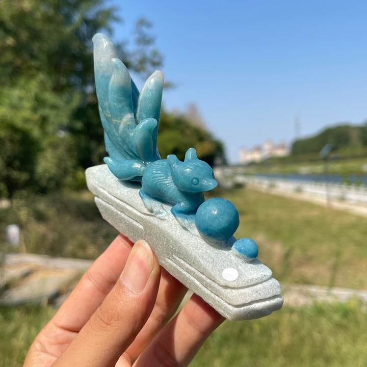 Unique,A Slightly Imperfect Natural Crystal Trolleite Nine-Tailed Fox