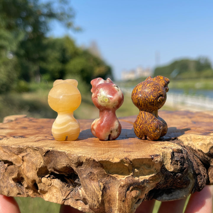 Natural Crystal Carving Cute Sika Deer