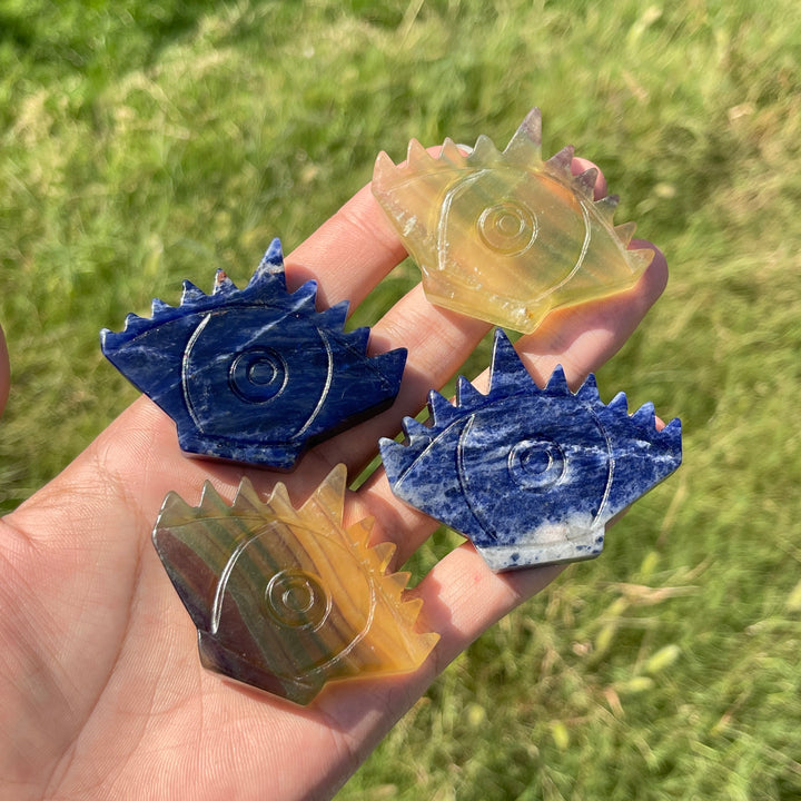 Natural Crystal Carving Evil Eye