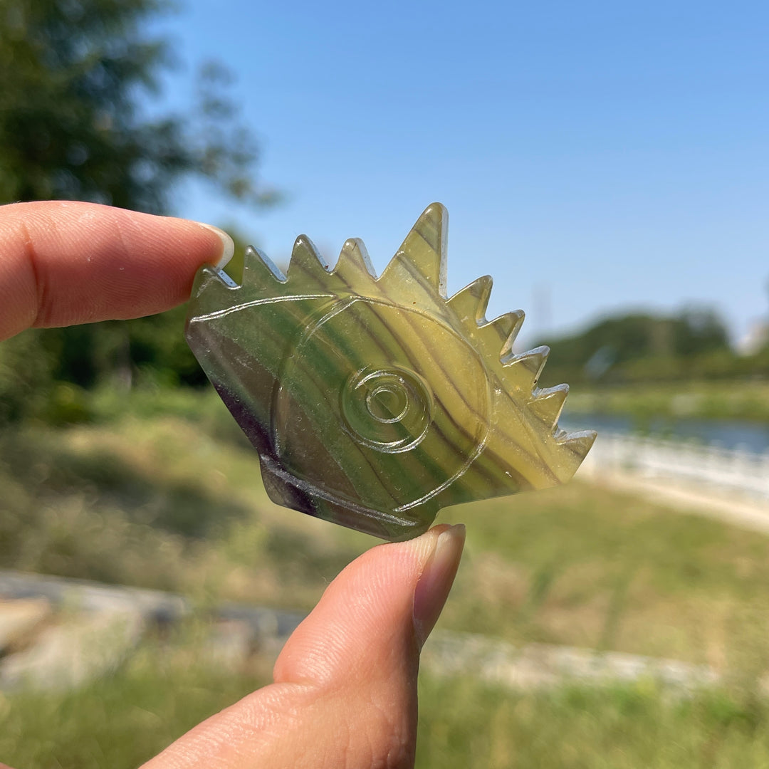 Natural Crystal Carving Evil Eye