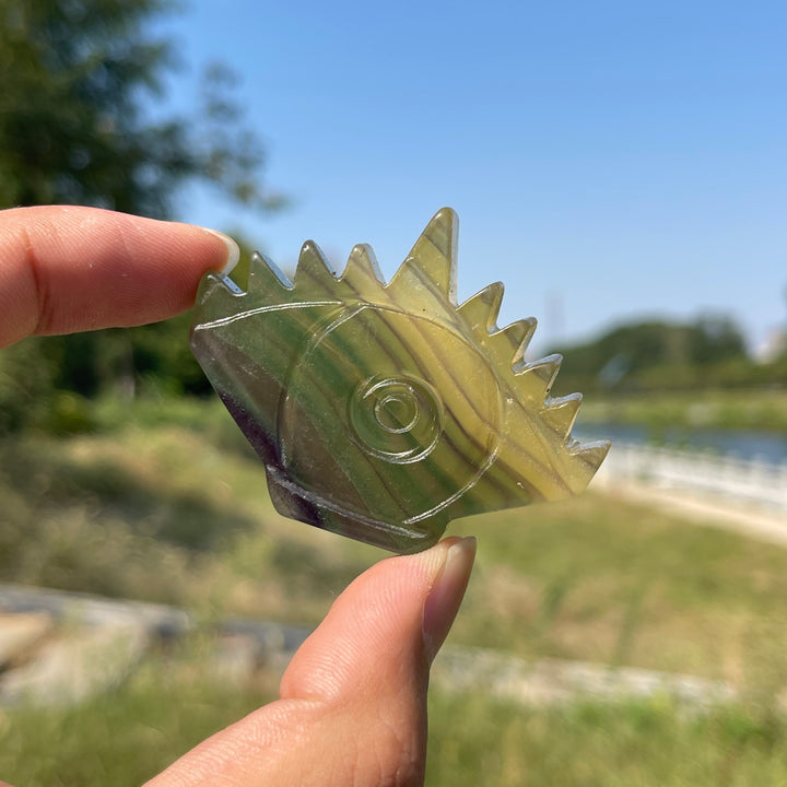 Natural Crystal Carving Evil Eye