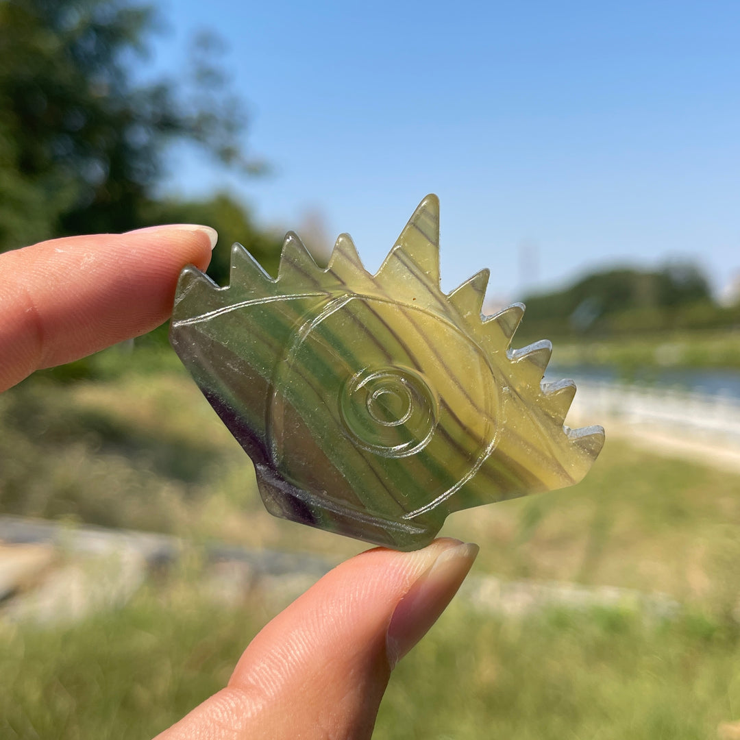 Natural Crystal Carving Evil Eye