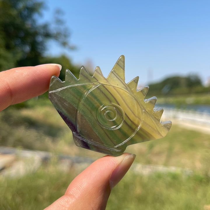 Natural Crystal Carving Evil Eye