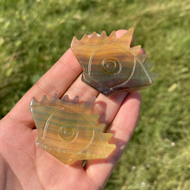 Natural Crystal Carving Evil Eye