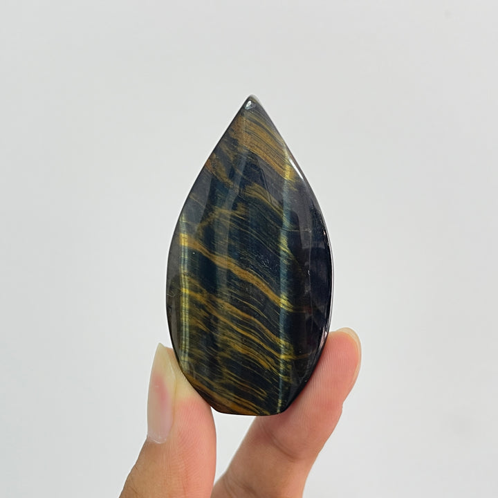 Natural Crystal Exquisite Blue And Yellow Tiger's Eye Teardrop