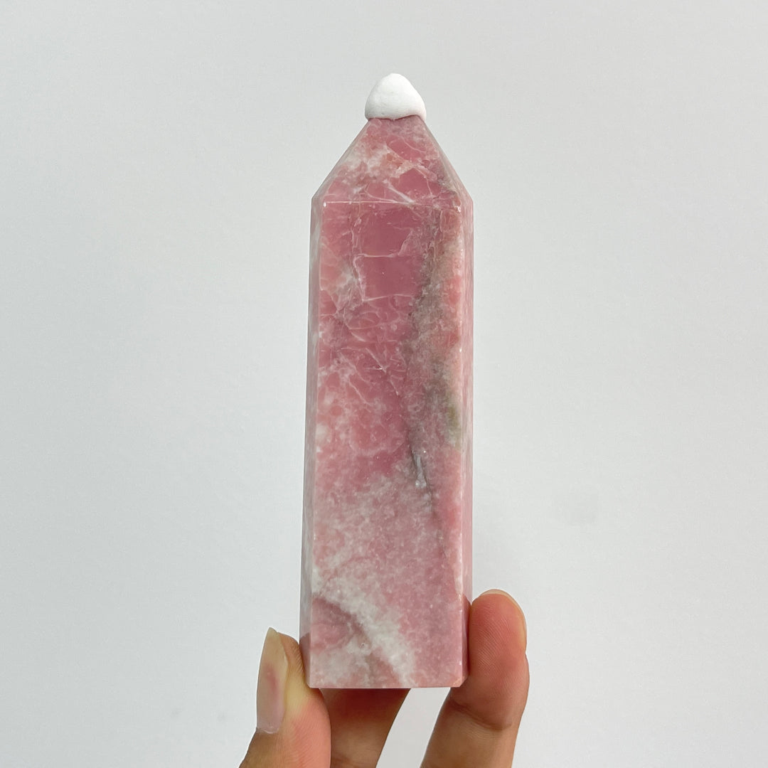 Unique,Natural Delicate Pink Opal Crystal Point