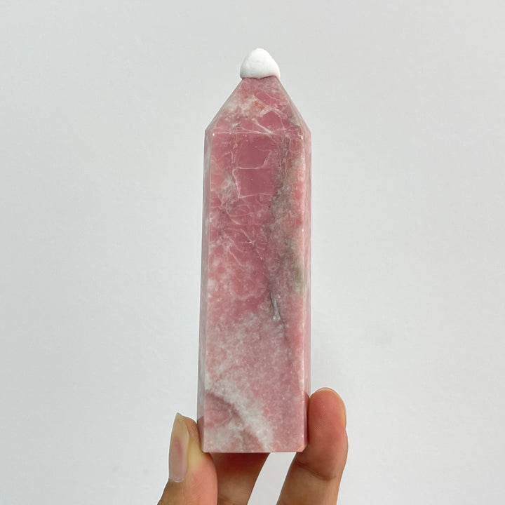 Unique,Natural Delicate Pink Opal Crystal Point