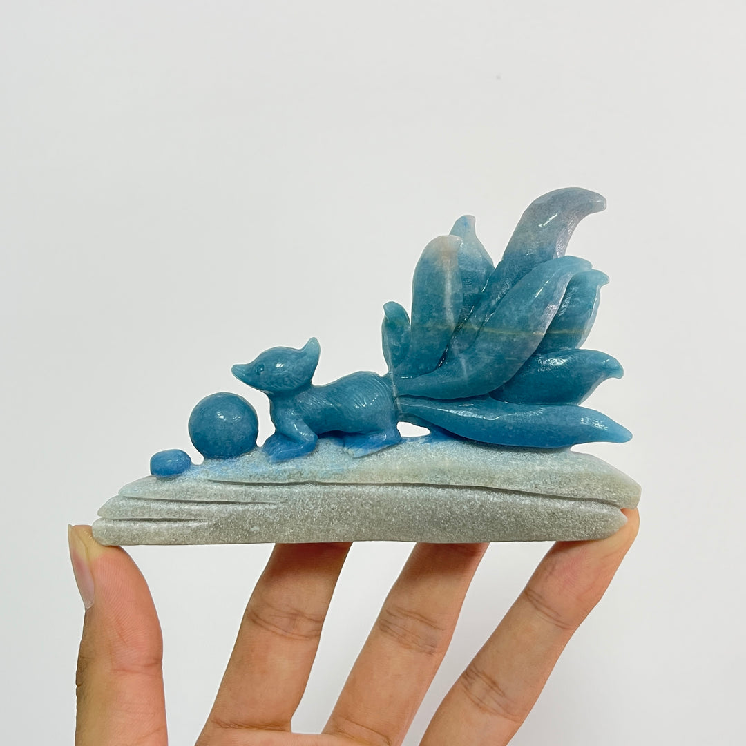 Unique,A Slightly Imperfect Natural Crystal Trolleite Nine-Tailed Fox