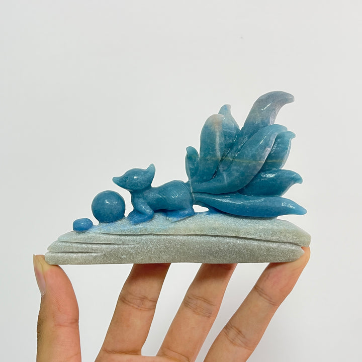 Unique,A Slightly Imperfect Natural Crystal Trolleite Nine-Tailed Fox