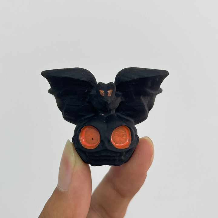 Natural Crystal Carving Cute Skull Pumpkin Bat