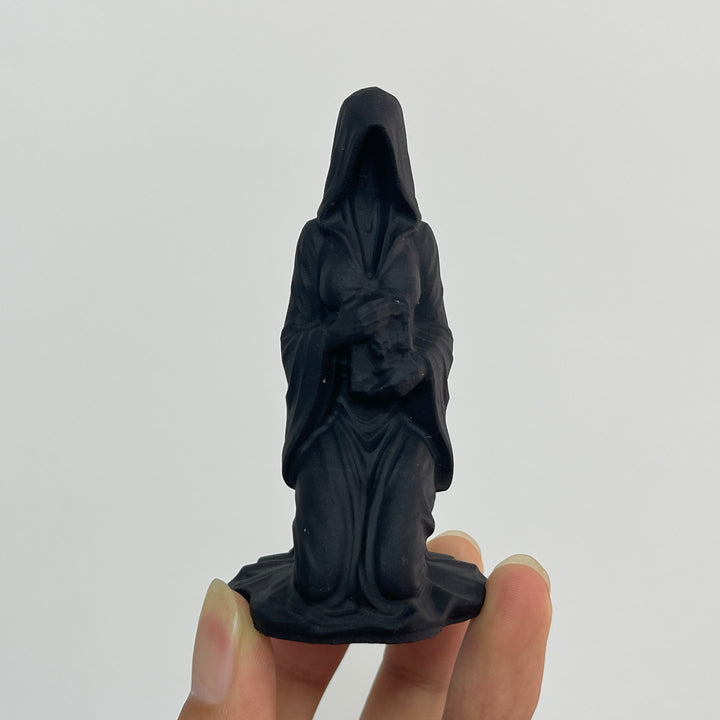 Natural Crystal Black Obsidian Female With Bible