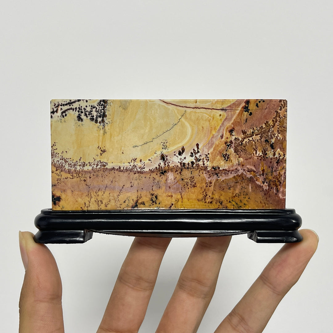 A Slightly Imperfect Natural Crystal Picture Jasper Screen Ornament