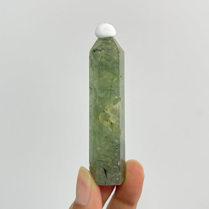 Natural Crystal Prehnite Point