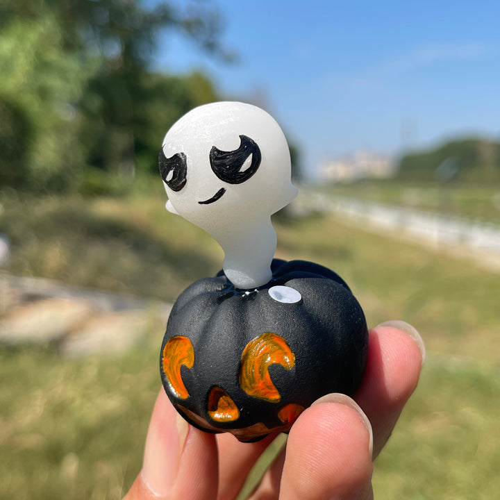 Natural Crystal Pumpkin Floating Ghost
