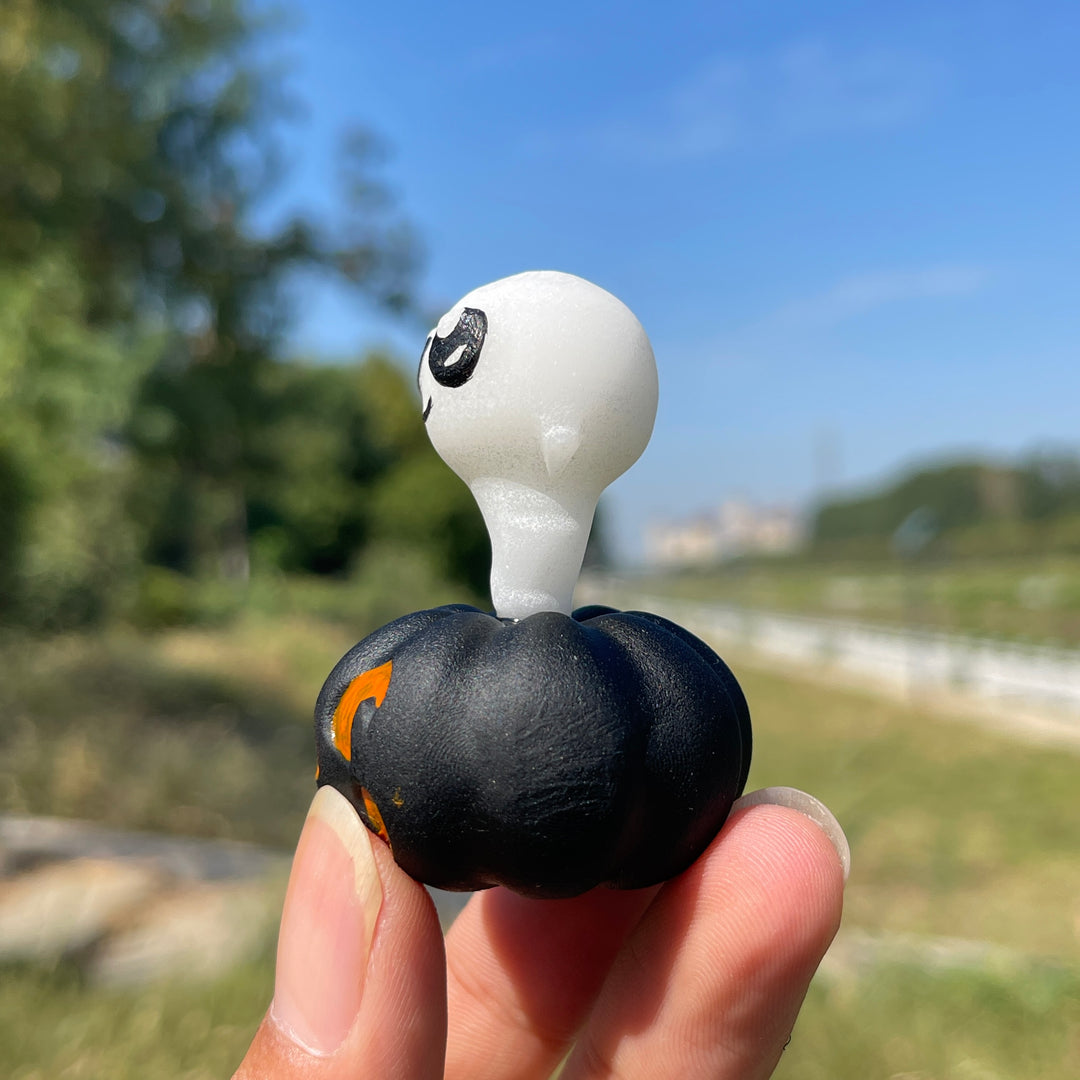 Natural Crystal Pumpkin Floating Ghost