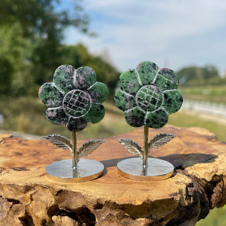 Natural Crystal Sun Flower Ornament