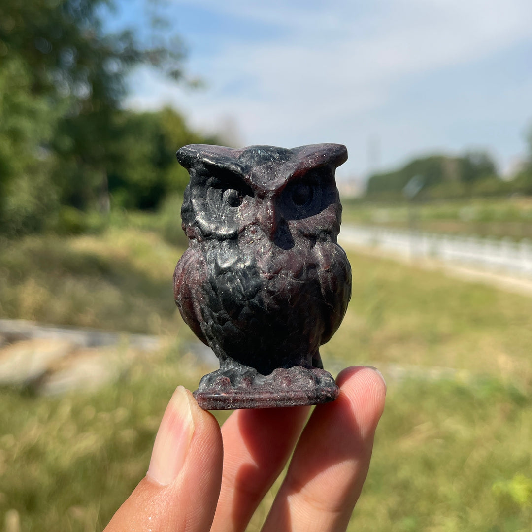 Natural Crystal Chubby Owl Carving