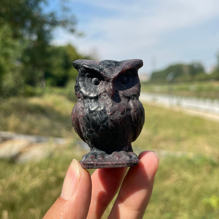 Natural Crystal Chubby Owl Carving