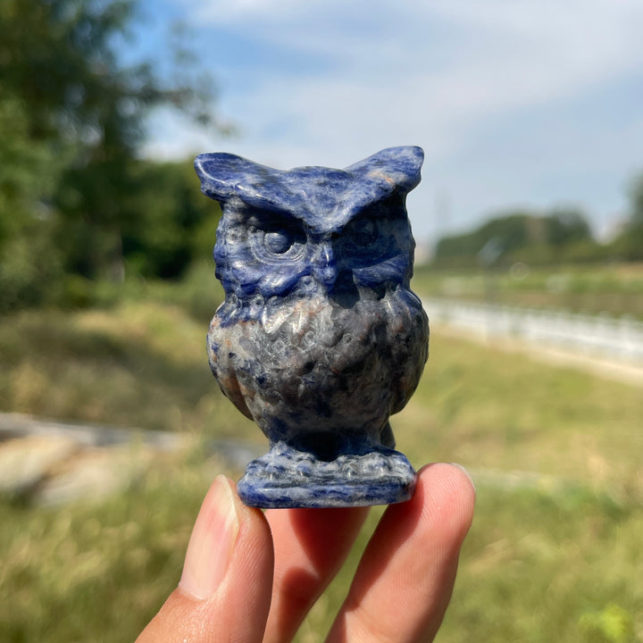 Natural Crystal Chubby Owl Carving