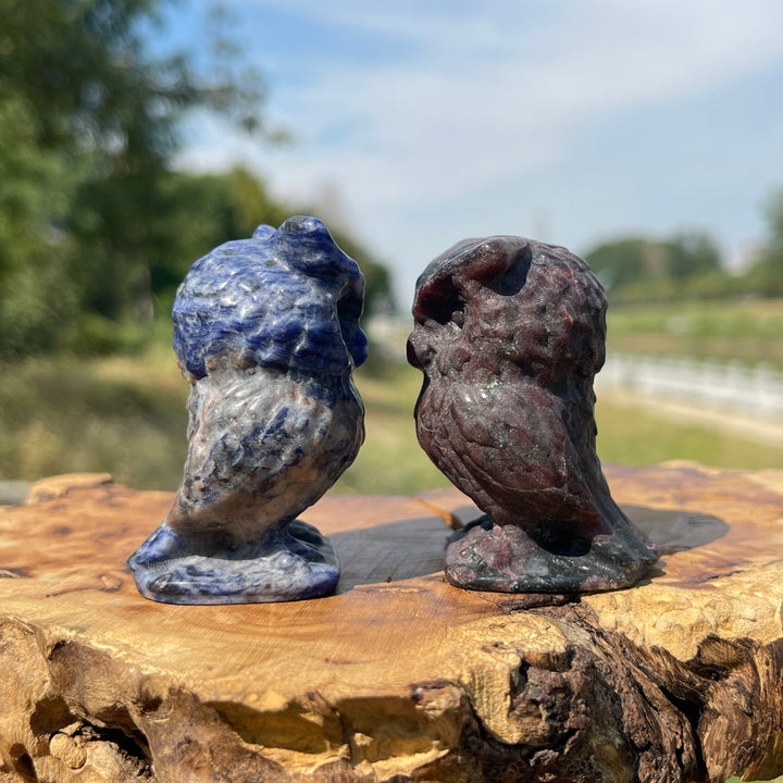 Natural Crystal Chubby Owl Carving
