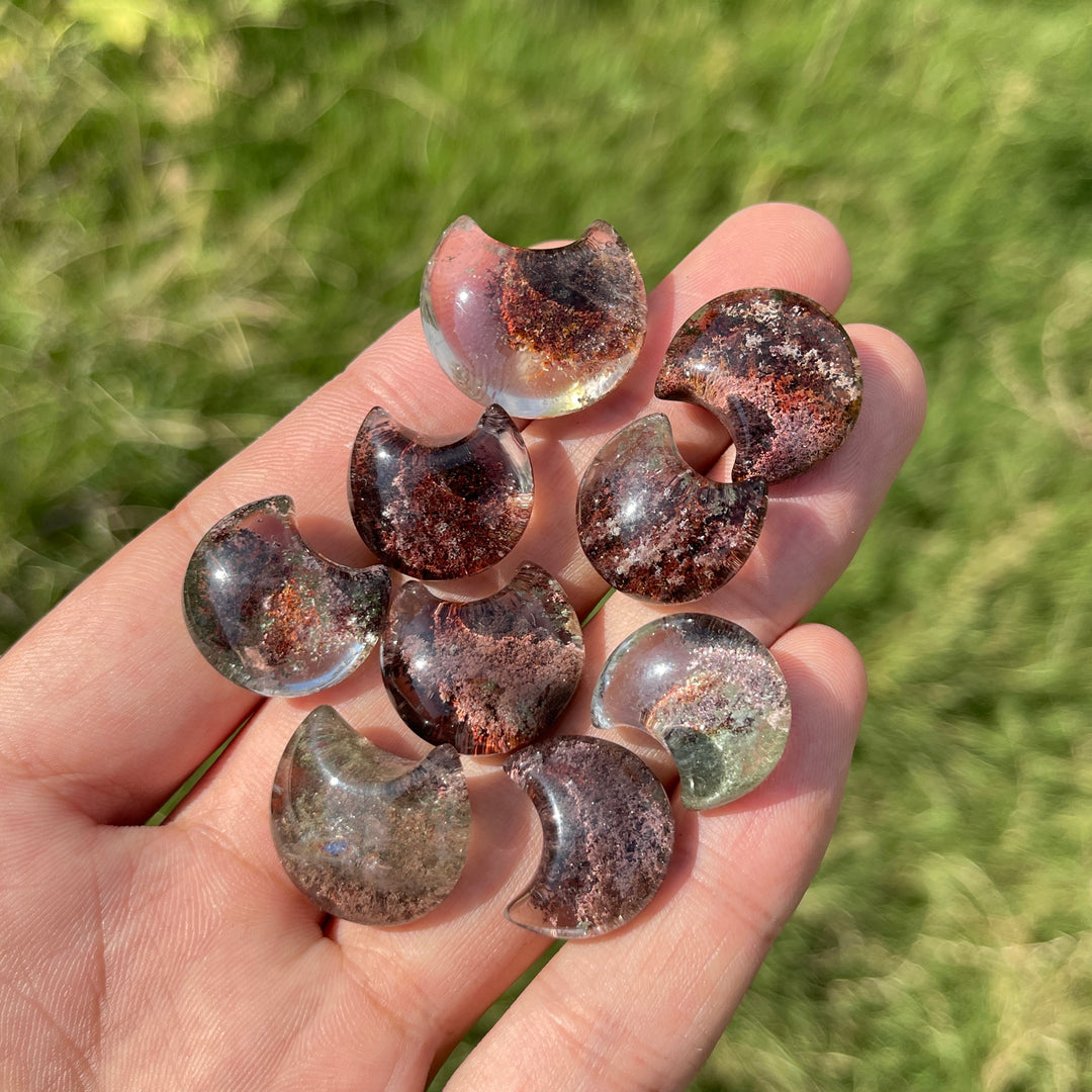 Natural Crystal Garden Quartz Moon