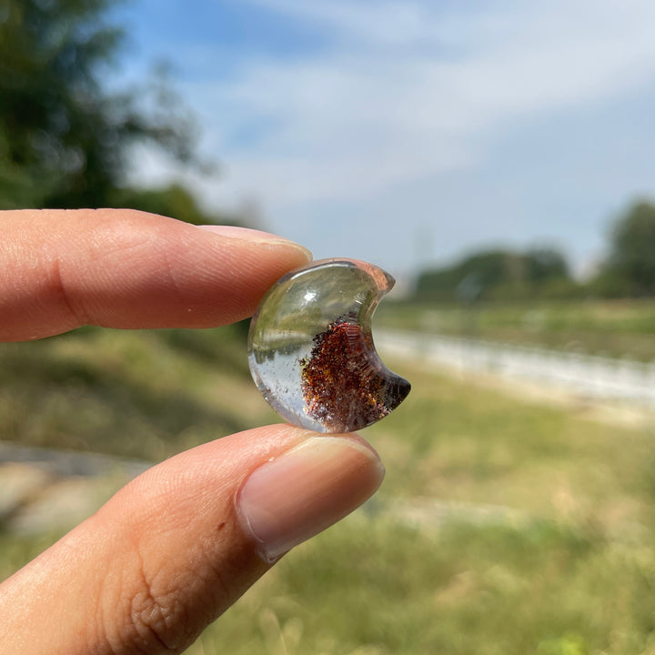 Natural Crystal Garden Quartz Moon