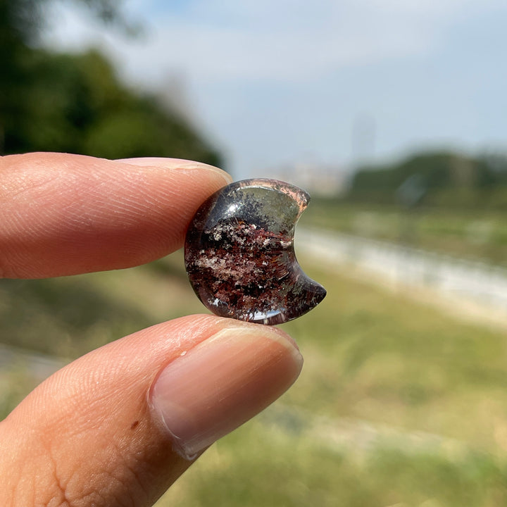 Natural Crystal Garden Quartz Moon