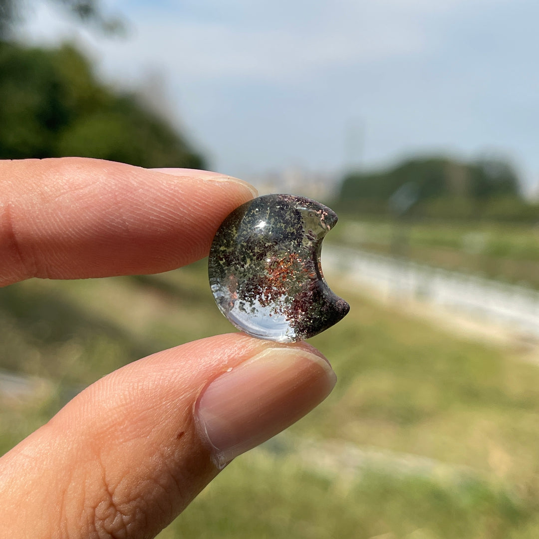 Natural Crystal Garden Quartz Moon